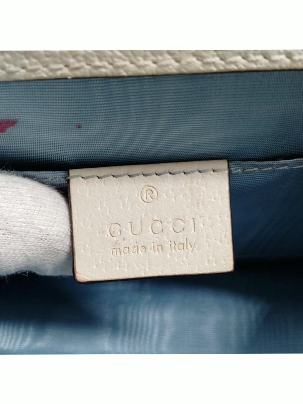 Authentic Gucci Sylvie Top Handle Bag Bee Star Leather Chain Strap - Picture 10 of 10